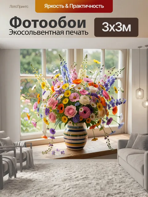 Фотообои Яркий букет полевых цветов