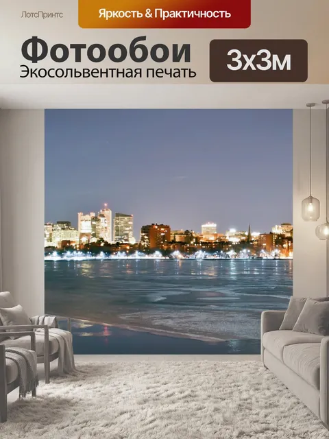 Фотообои Бостон горизонта зимой
