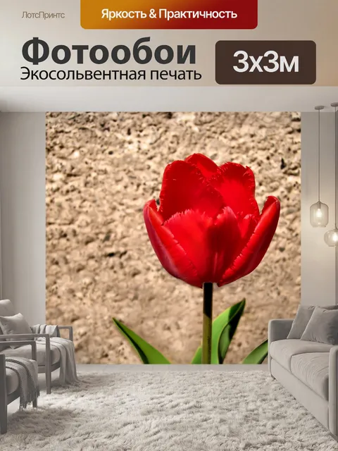Фотообои Красный цветущих
