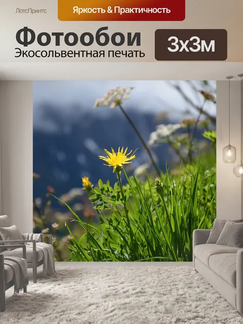 Фотообои Желтый цветок