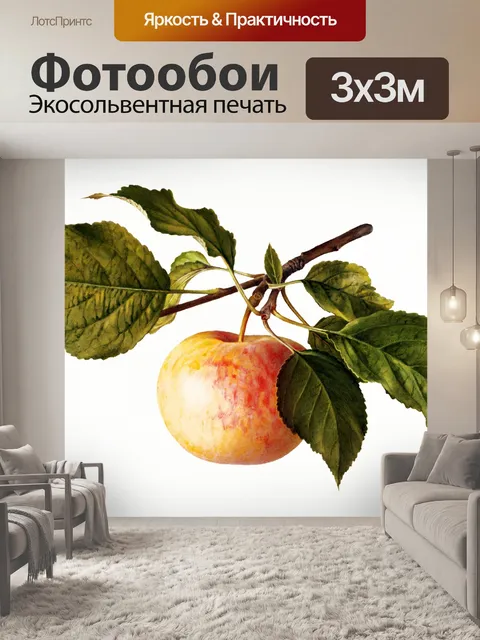 Фотообои Яблочные фрукты винтажное искусство