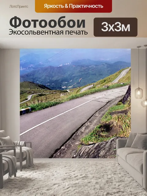 Фотообои Длинная и извилистая дорога
