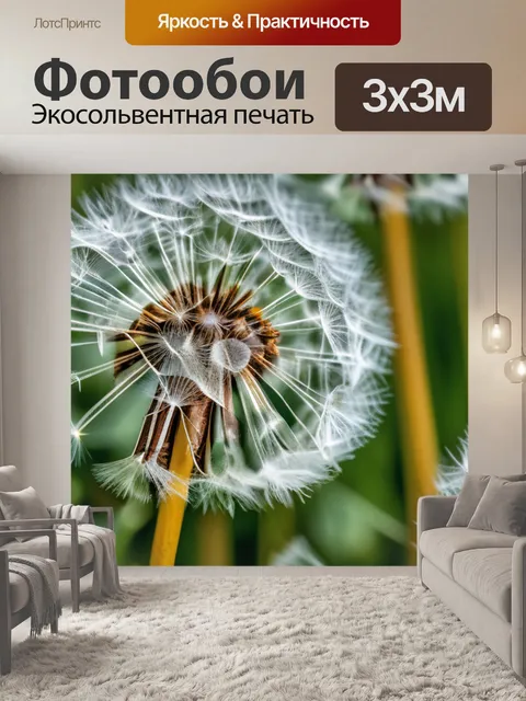 Фотообои с одуванчиками купить красивый