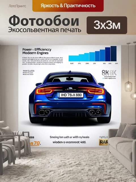 Фотообои машина в стиле инфографический рисунок
