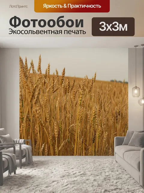 Фотообои Ферма Золотая пшеница