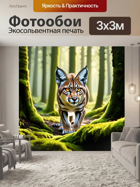 Фотообои в таинственном мховом лесу