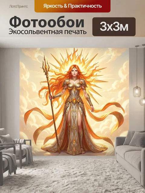 Фотообои Богиня света с посохом