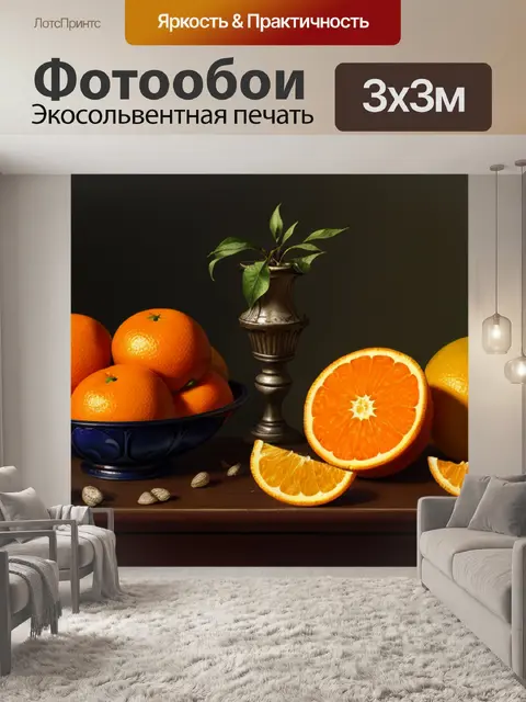 Фотообои ф сурбаран натюрморт с апельсинами