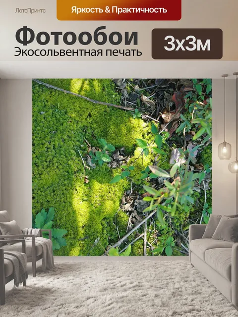 Фотообои патч зеленого мха