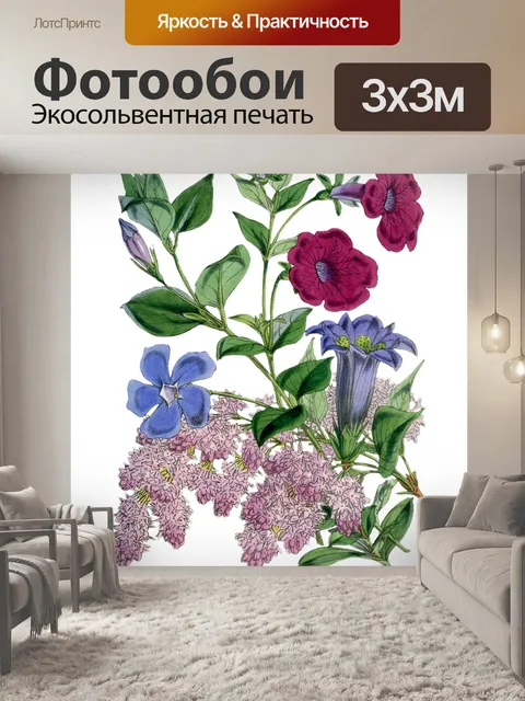 Фотообои Цветы клипарт графический рисунок