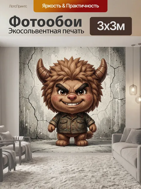 Фотообои Забавный рогатый зверёк