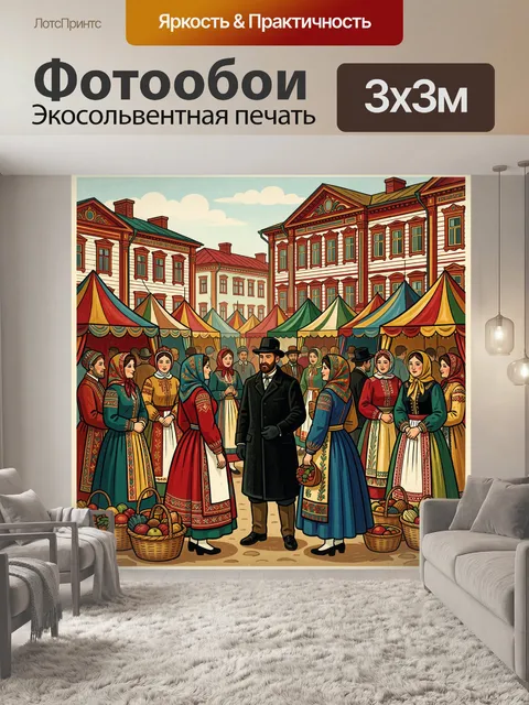 Фотообои Народная ярмарка в старом городе