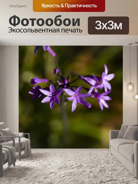 Фотообои Вертикальная Фиолетовая Звезда