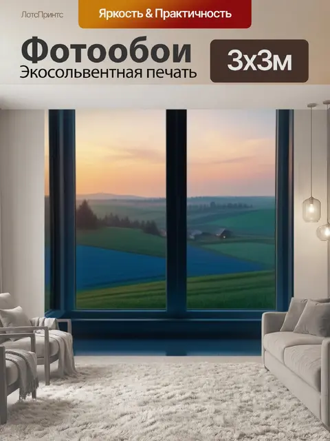 Фотообои пейзаж с окна дома
