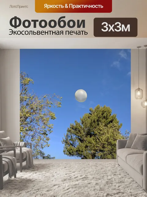 Фотообои Игрушечный мяч в небе