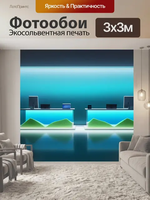 Фотообои пейзаж с двумя берегами минимал