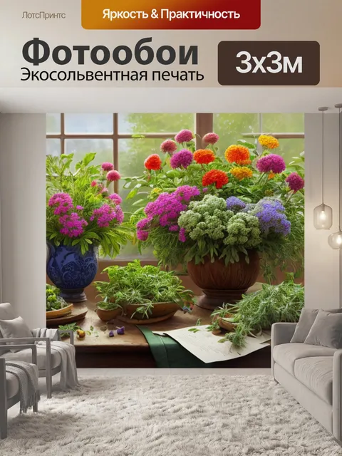 Фотообои натюрморт с травами