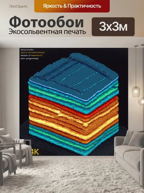 Фотообои детализированная визуализация слоев программного кода