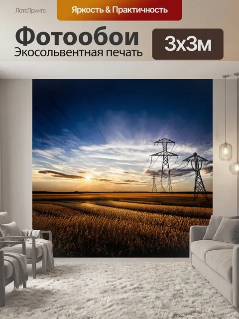 Фотообои высоковольтная линия