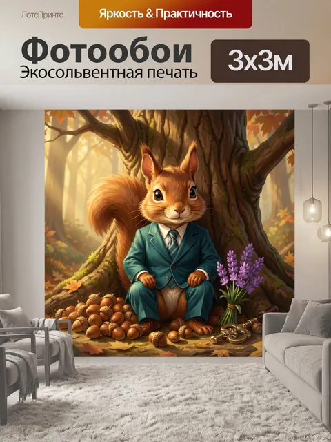 Фотообои Белка в деловом костюме