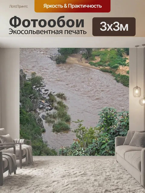 Фотообои Вид с воздуха на реку