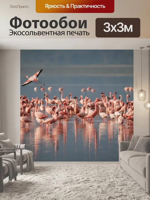 Фотообои Фламинго