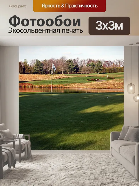 Фотообои Мяч на зеленой