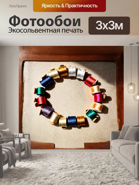 Фотообои на фоне старинной ткани