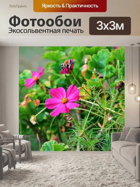Фотообои ярко-розовые космос