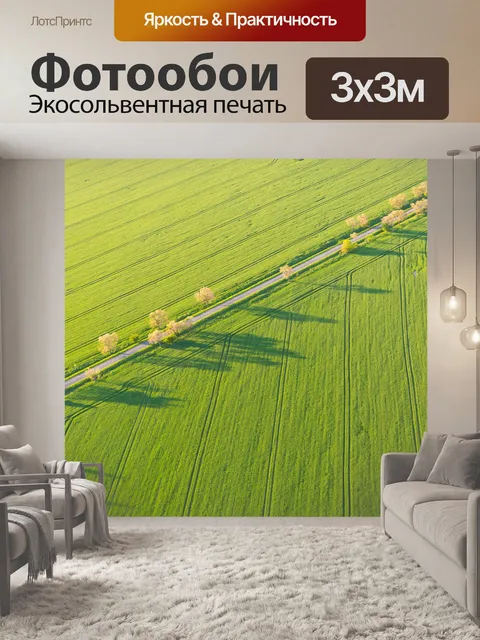Фотообои Дорога в полях