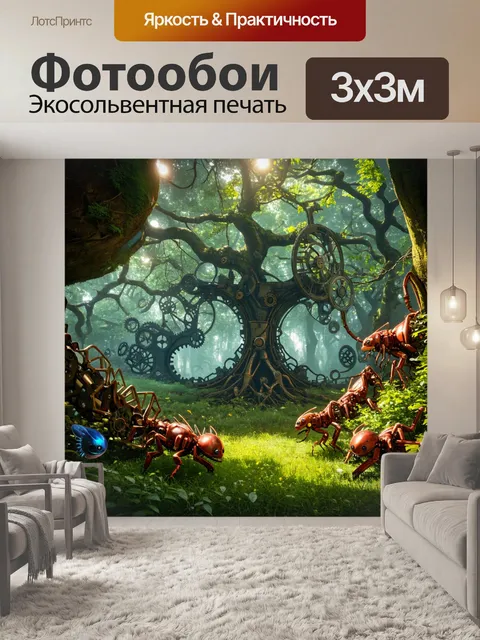 фотообои лес в стиле стимпанк