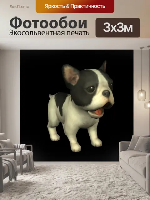 Фотообои лай бостон терьер 2