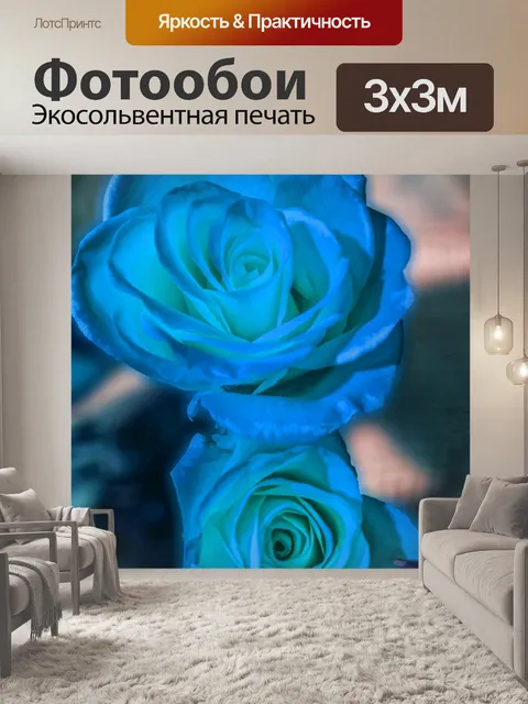 Фотообои Голубые розы