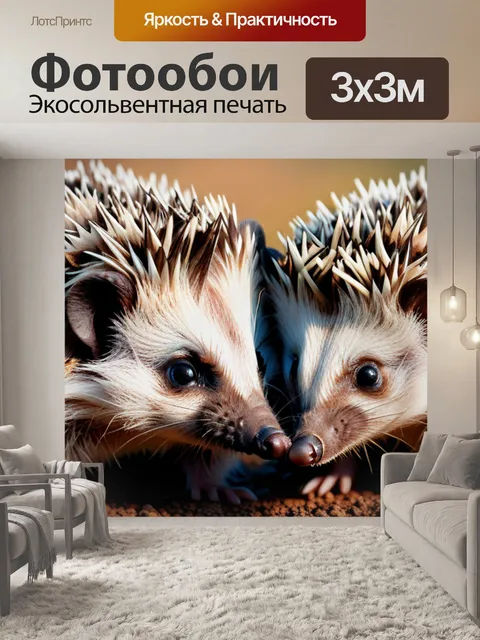 Фотообои с ежиками