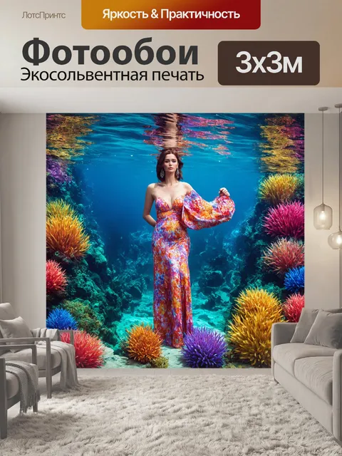 Фотообои море в стиле максимализм
