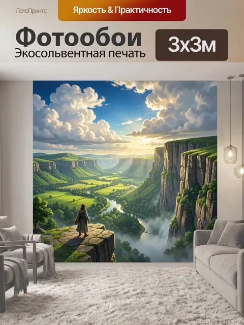 Фотообои Скалистая долина с рекой