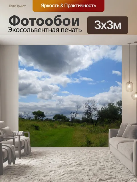 Фотообои южноафриканский пейзаж с облаком