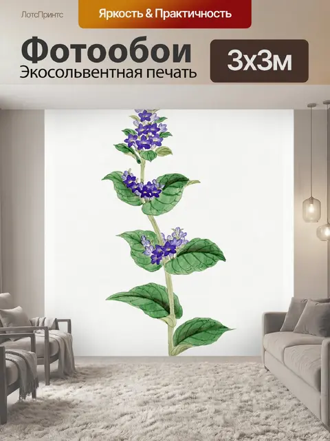 Фотообои Цветочная винтажная художественная роспи