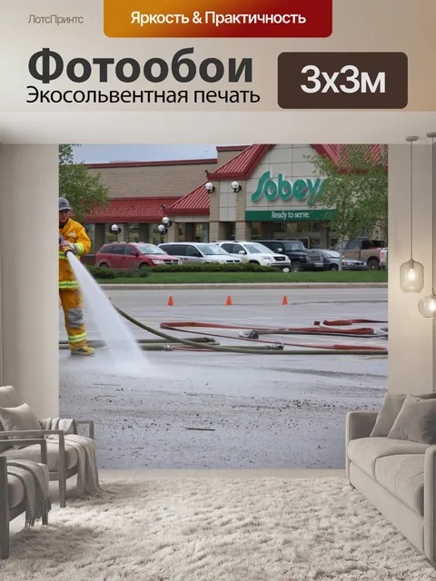 Фотообои Пожарный шланг Стиральная