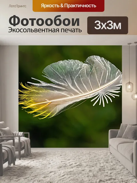 Фотообои перья, нежно колышущиеся на ветру