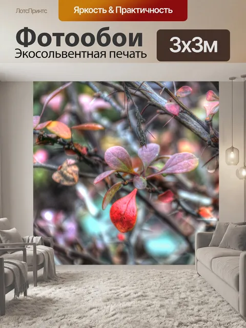Фотообои осенние листья