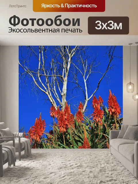 Фотообои мертвое дерево и алой