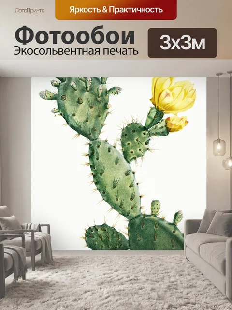 Фотообои Кактус cacti art vintage