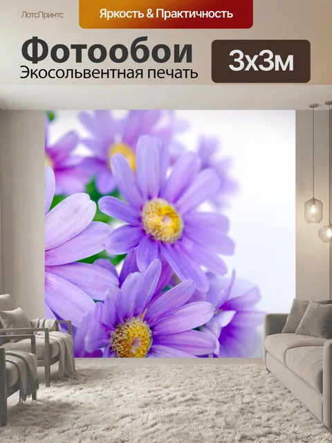 Фотообои Угловые цветы 6