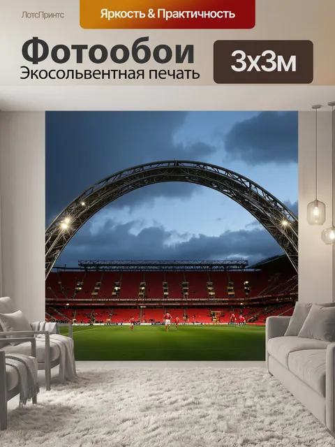 Фотообои на фоне величественного стадиона олд траффорд