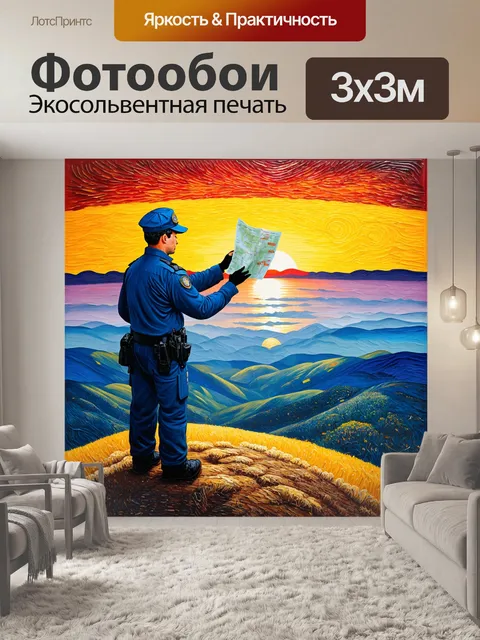 Фотообои фельдшер на вершине холма