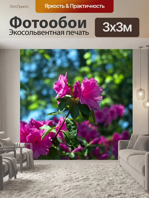 Фотообои Розовый арканзас озарк азалии