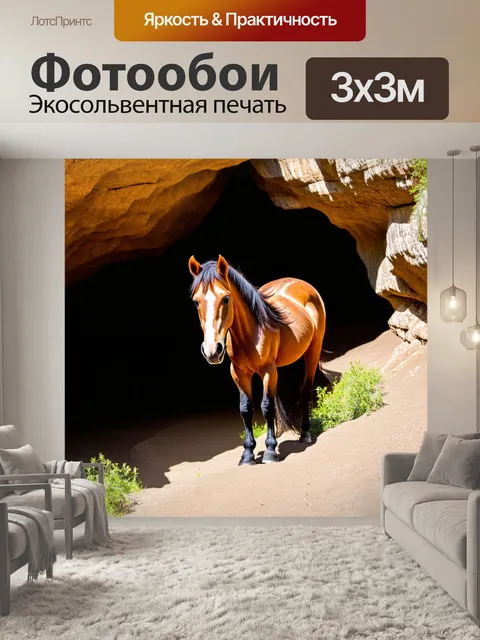 Фотообои пони на спинном хребте, исследующий таинственные пещеры