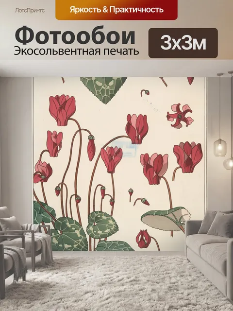 Фотообои Цикламен Цветы Модерн