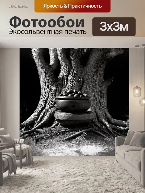 Фотообои эмблематичное черно-белое изображение